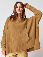 Waffle Knit Oversized Hoodies Sweater