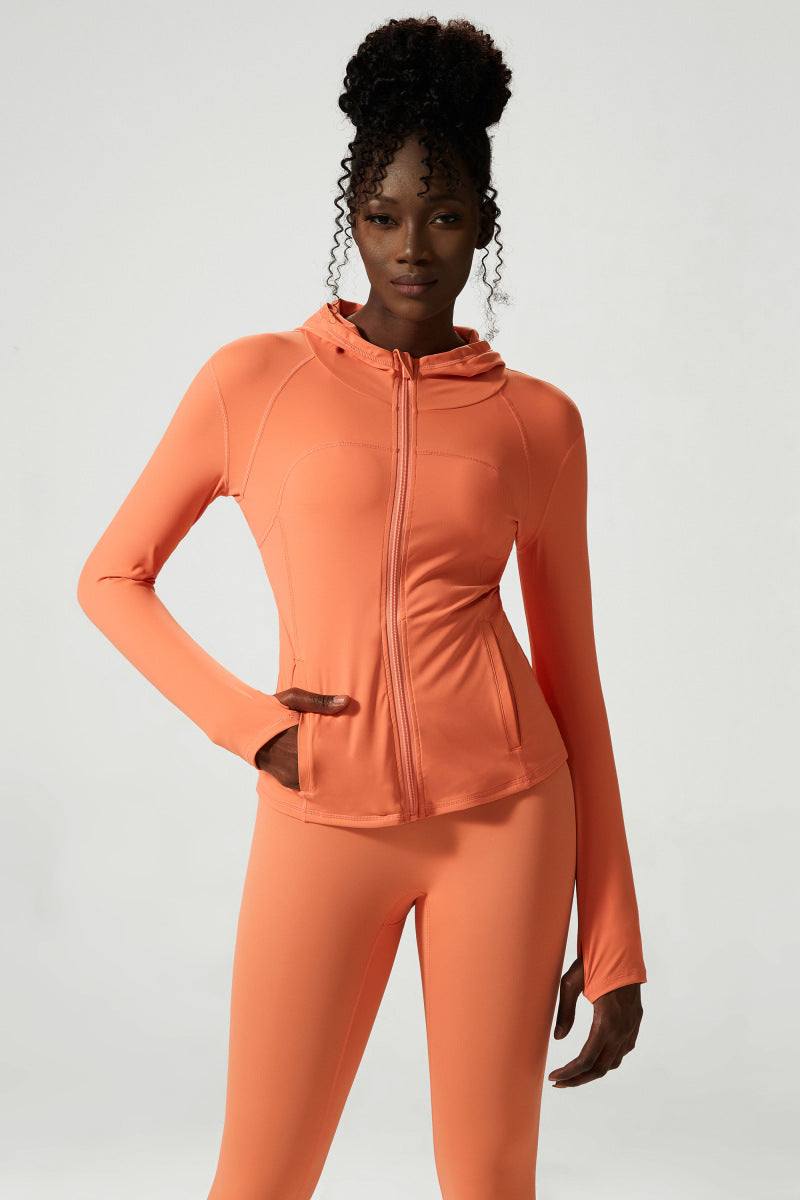 Women Long Sleeve Workout Hoodie with Zipper: Activewear Essential