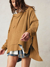 Waffle Knit Oversized Hoodies Sweater