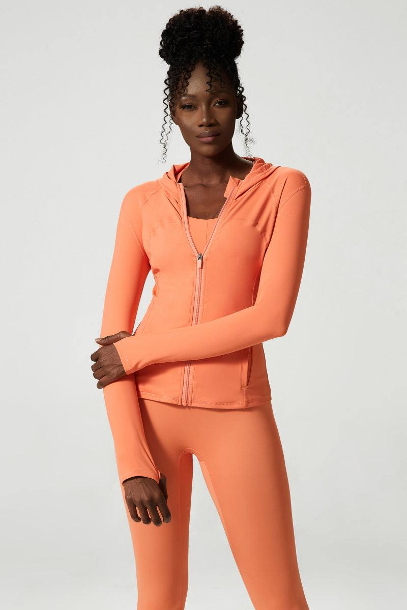 Women Long Sleeve Workout Hoodie with Zipper: Activewear Essential