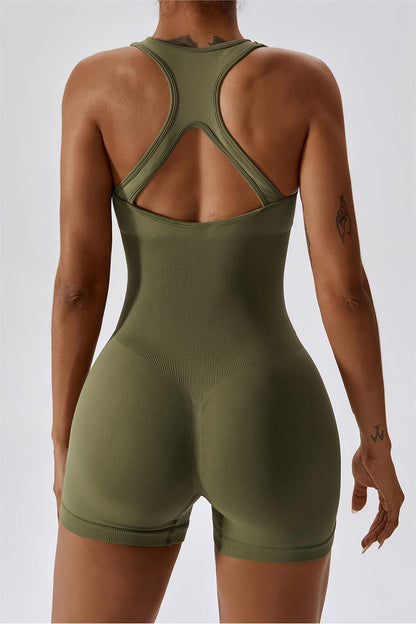 Seamless Racerback Athletic Romper - Comfort &amp; Style Awaits