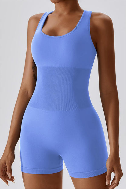 Seamless Racerback Athletic Romper - Comfort &amp; Style Awaits