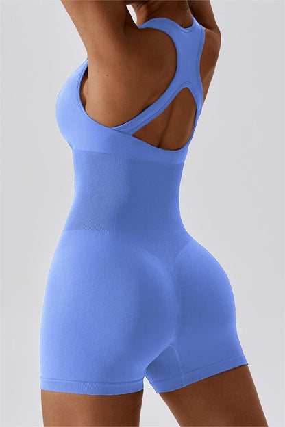 Seamless Racerback Athletic Romper - Comfort &amp; Style Awaits