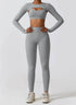 Gym Wear Set With Crop Top and Leggings