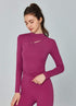 High Neck Hollow Out Yoga Long Sleeve Top | Chic & Comfortable