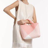 Handmade Woven Tote Bag Neoprene Handbag