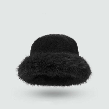 Plush Faux Fur Fluffy Bucket Hat | Luxuriously Cozy Winter Accessory