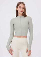 Standing Collar Zipper Yoga Jacket