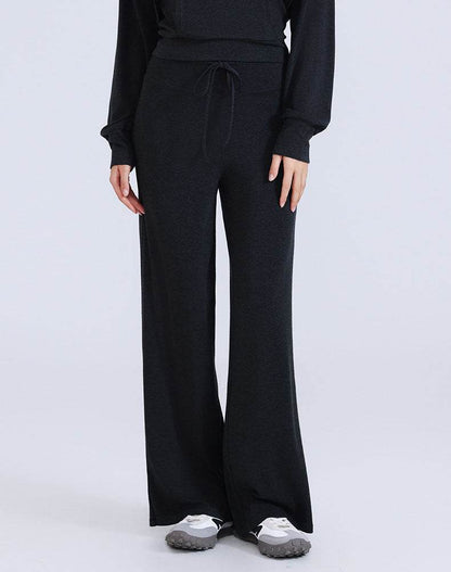 High Waist Wide Leg Pants Lounge Sweatpants with Drawstring