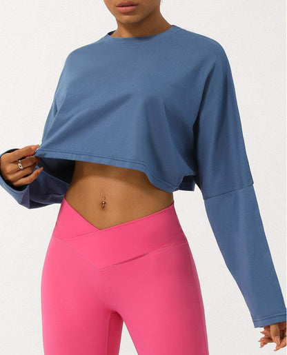 Long Sleeve Crop Athletic Sweatshirt | Stylish &amp; Functional Activewear