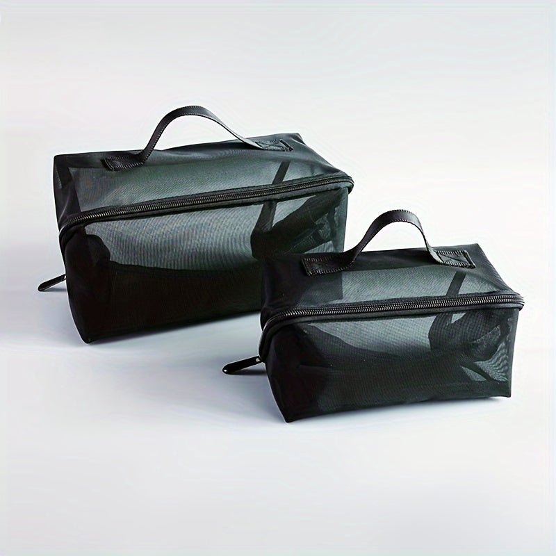 Portable Black Transparent Cosmetic Bag