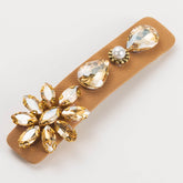 Rhinestone Metal Snap Hair Clips Crystal Hair Barrettes
