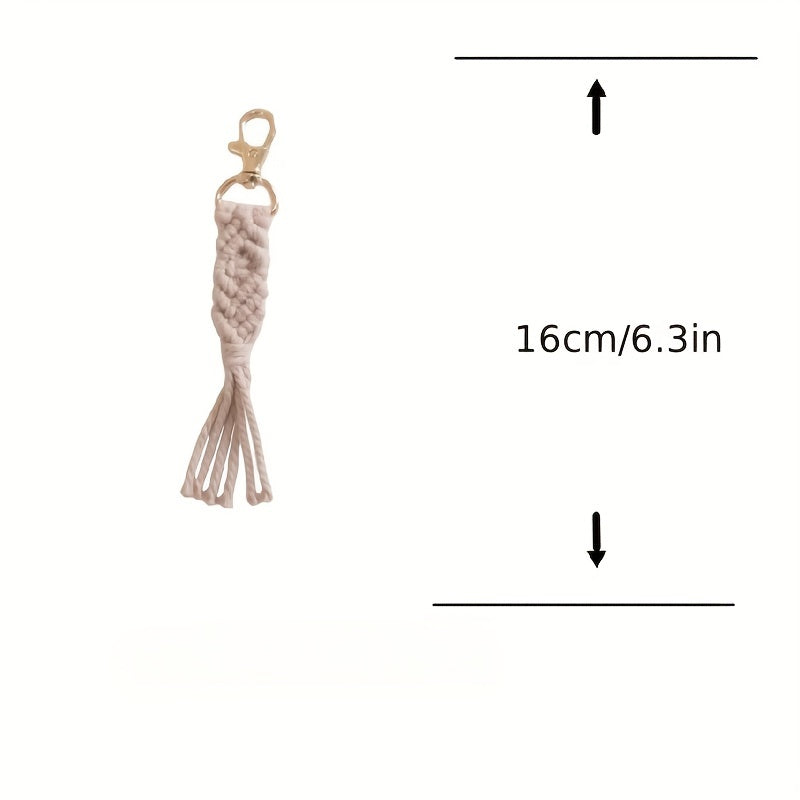 Cotton Rope Tassel Keychain