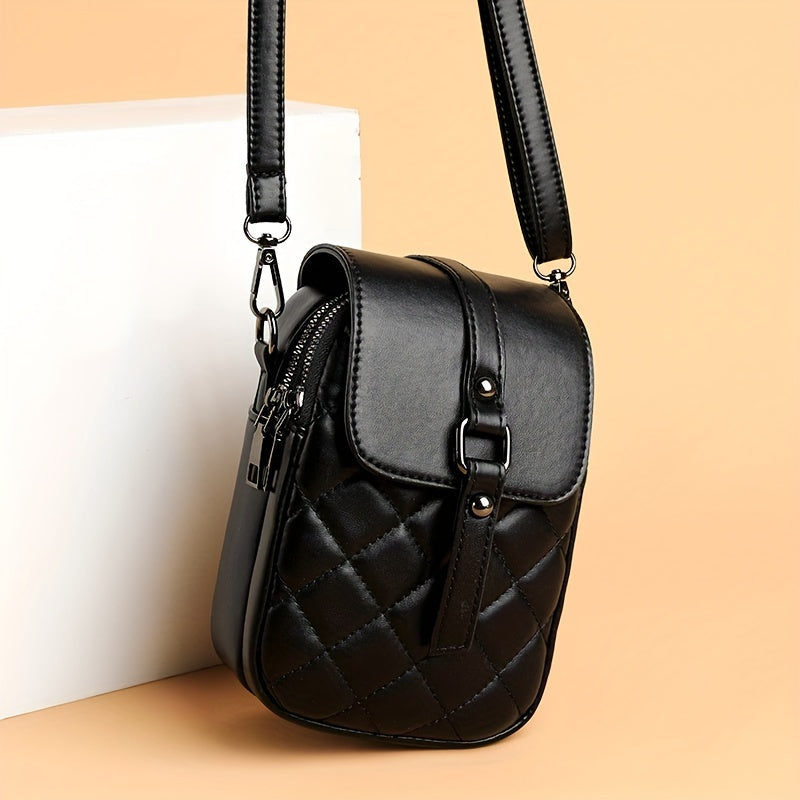 Mini Argyle Quilted Crossbody Bag