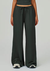 Athletic Wide Leg Lounge Pants with Drawstring and Pockets