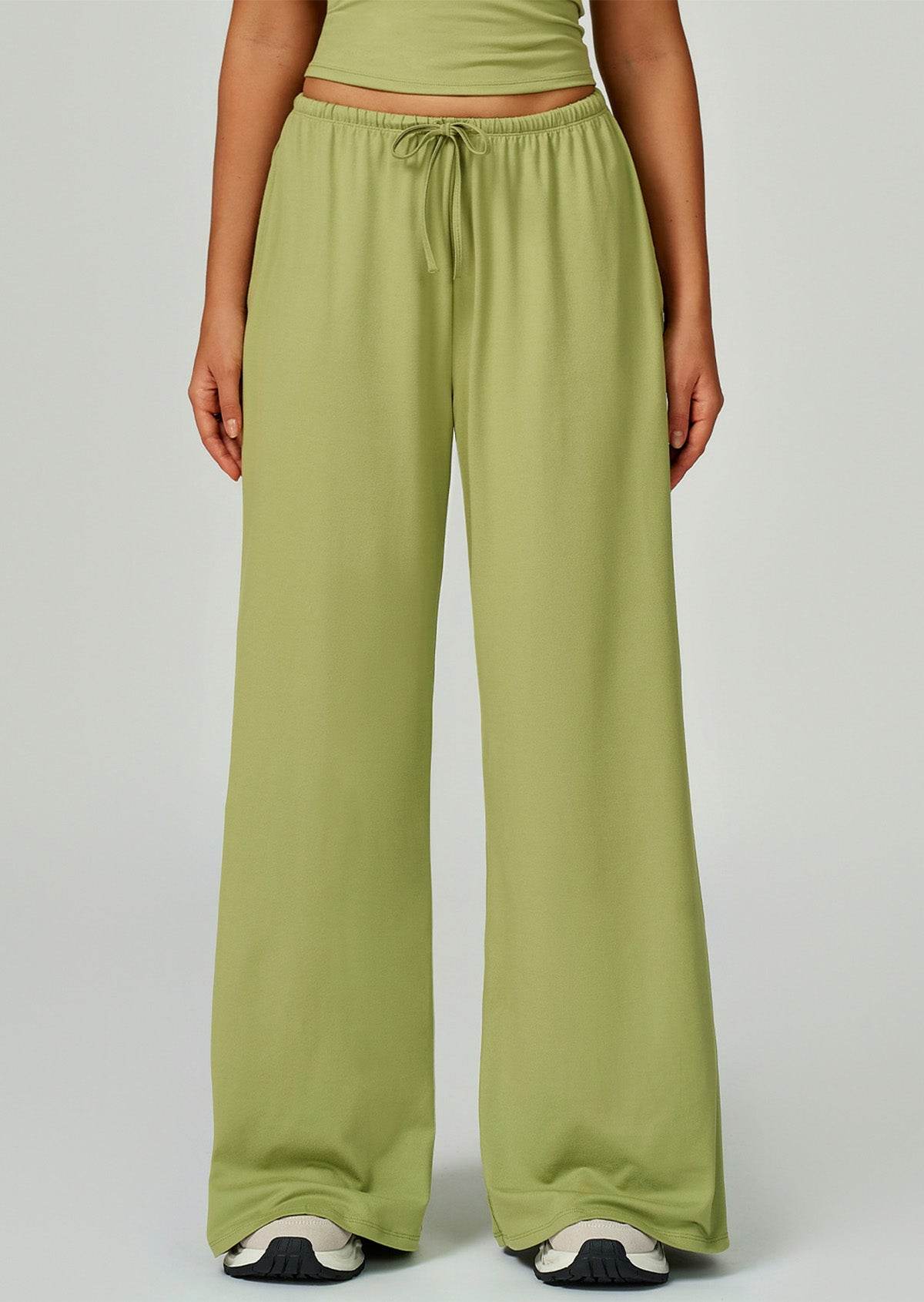 Athletic Wide Leg Lounge Pants with Drawstring and Pockets
