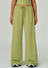 Athletic Wide Leg Lounge Pants with Drawstring and Pockets
