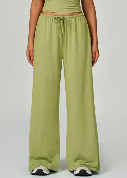 Athletic Wide Leg Lounge Pants with Drawstring and Pockets