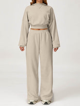 Sport Set with Long Sleeve Crop Sweatshirt and Sweatpant