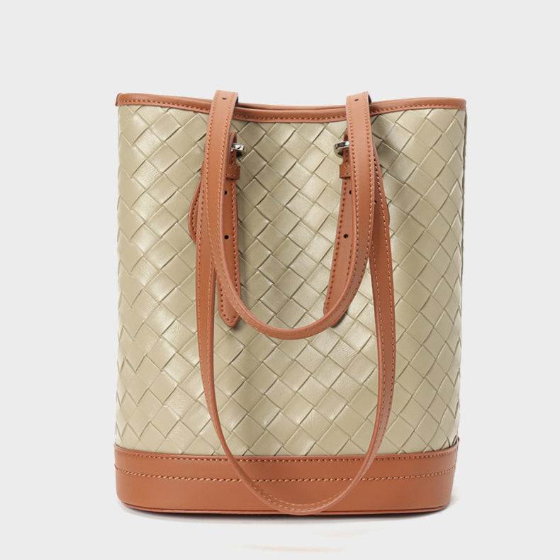 Leather Shoulder Bag | Handheld Bucket Bag for Chic &amp; Versatile Style