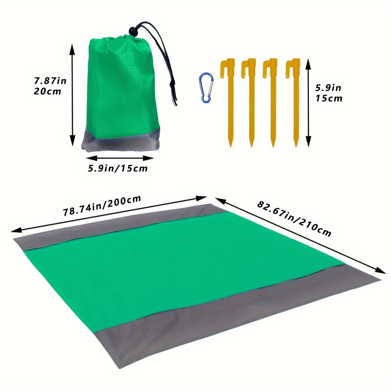 Striped Sand-Free Waterproof Beach Mat