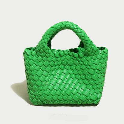 PU Leather Weave Small Tote Bag | Chic &amp; Durable Everyday Accessory