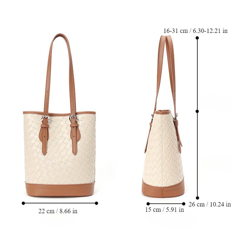 Leather Shoulder Bag | Handheld Bucket Bag for Chic &amp; Versatile Style