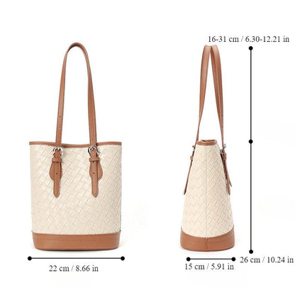 Leather Shoulder Bag | Handheld Bucket Bag for Chic &amp; Versatile Style