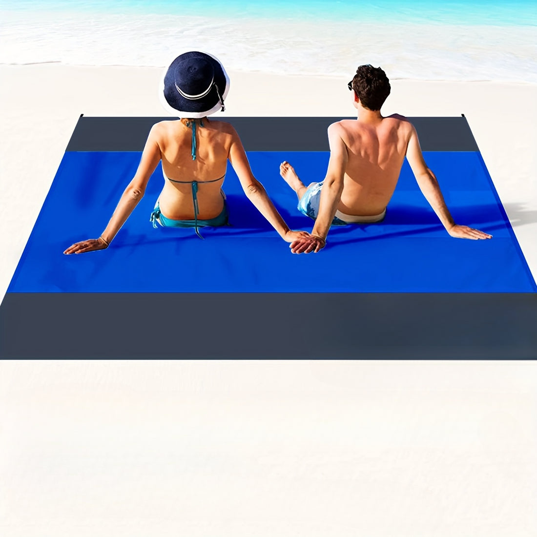 Striped Sand-Free Waterproof Beach Mat