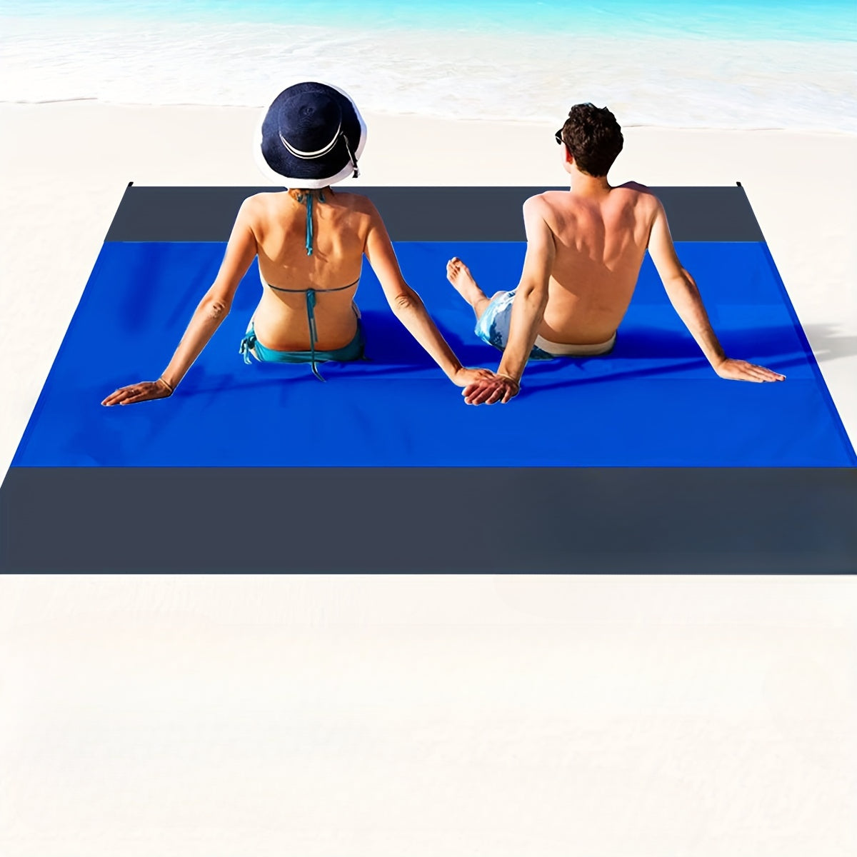 Striped Sand-Free Waterproof Beach Mat