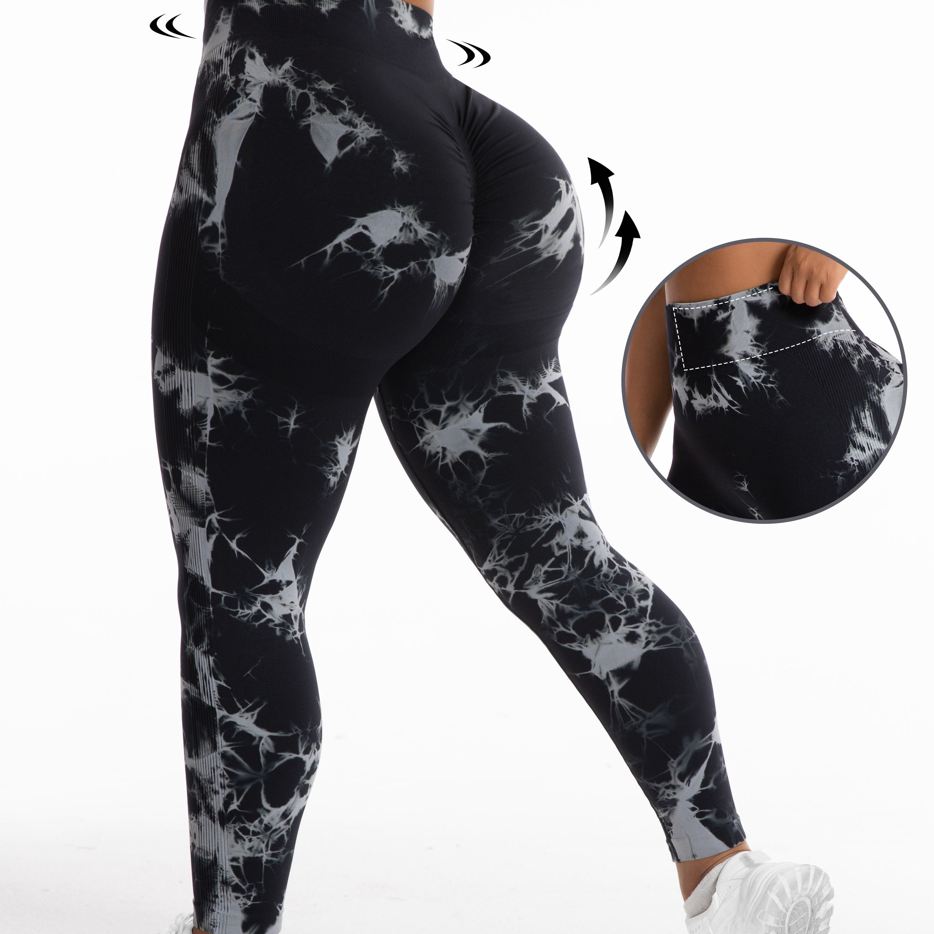 Plus Size High-Waisted Tie-Dye Yoga Pants