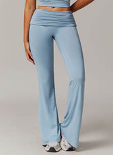 High Waisted Tummy Control Wide Leg Flare Fitness Pants