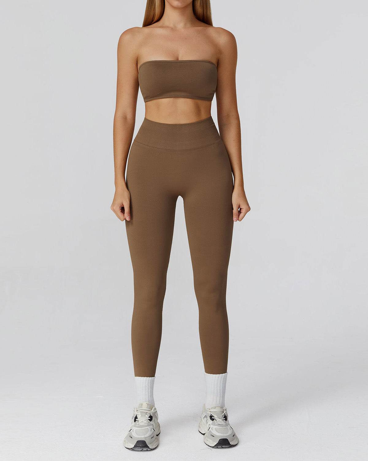 Athletic Wear with Strapless Tube Top and Legging