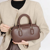 Retro Leather Handle Shoulder Bag