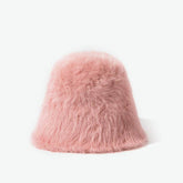 Winter Furry Cloche Hat Fisherman Cap Soft Warm Bucket Hat