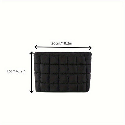 Puffy Quilted Clutch Bag