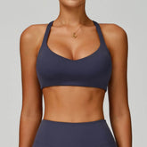 X Shaped Back Sports Bras with Removable Chest Pad
