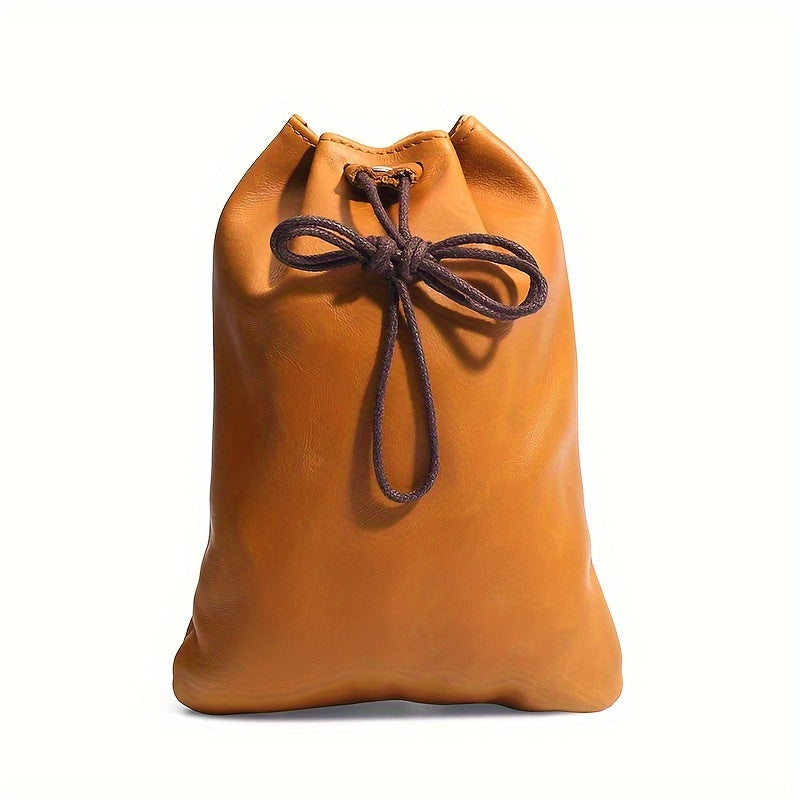 Leather Drawstring Coin Purse