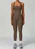 Ribbed Activewear Set with Sports Tank Top and Legging