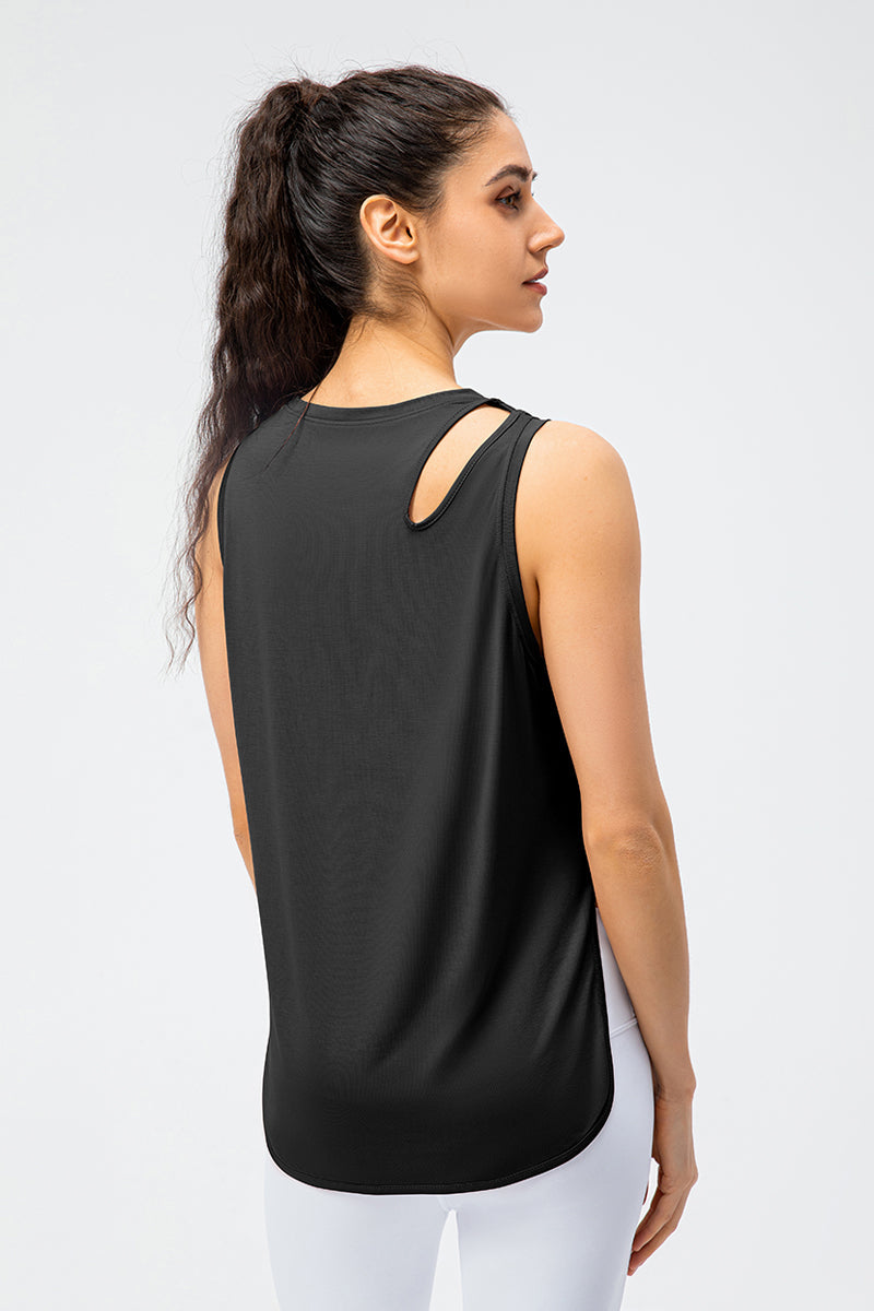 Shoulder Hollow-Carved Tank Tops for Stylish Summer Wear