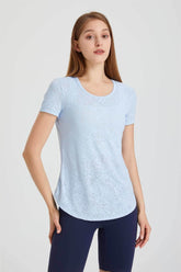 Back Cutout Twist Knot Short Sleeve T-Shirt