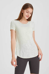 Back Cutout Twist Knot Short Sleeve T-Shirt