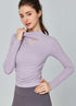 High Neck Hollow Out Yoga Long Sleeve Top | Chic & Comfortable