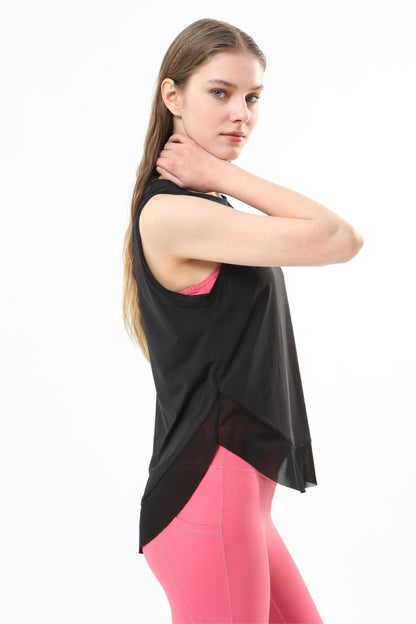 Breathable Mesh Panel Tank Top | Stylish &amp; Comfortable Activewear