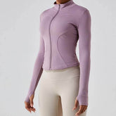 Full Zip Up Yoga Jacket with Thumb Hole