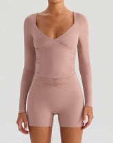 Long Sleeve Slim Fit Tops Fall T-Shirt with Thumb Holes