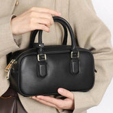 Retro Leather Handle Shoulder Bag