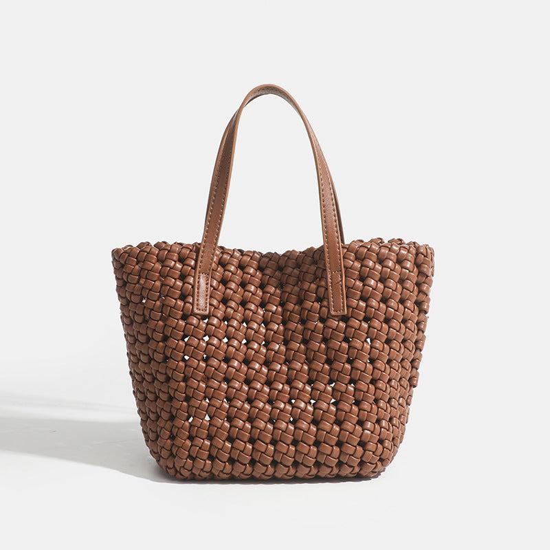 PU Woven Simple Handbag | Elegant &amp; Versatile Daily Accessory