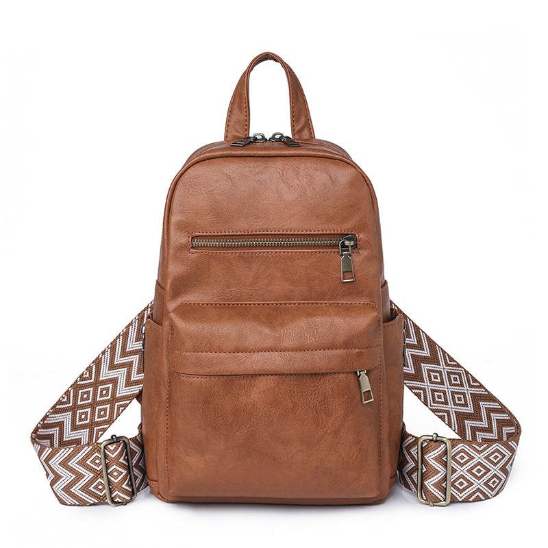 Retro Solid Color PU Leather Backpack | Stylish and Functional Design