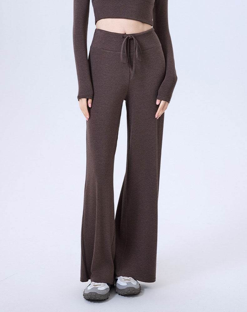 High Waist Wide Leg Pants Lounge Sweatpants with Drawstring